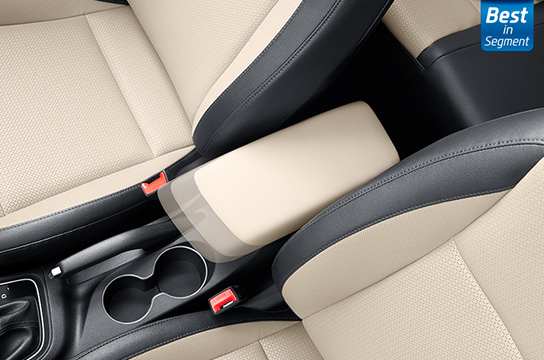 Sliding Front Center Console Armrest with Storage